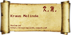 Kraus Melinda névjegykártya